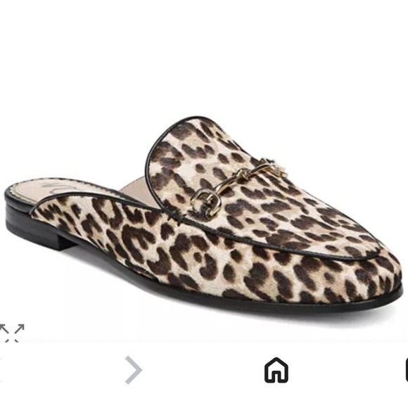 Sam Edelman Shoes - Sam Edelman Linnie Leopard Calf Hair Mule Loafers Tan Brown US 7M EUR 37